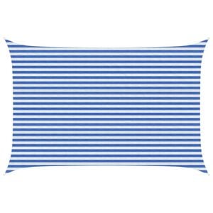 vidaXL Sunshade Sail Blue and White 3 x 4 m HDPE