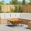 vidaXL Fire Pit Brown 80 x 80 x 40 cm Steel