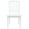 vidaXL Dining Chairs 2 pcs White 50 x 52.5 x 91 cm Solid Rubber Wood