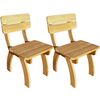 vidaXL Garden Chairs 2 pcs Impregnated Pinewood
