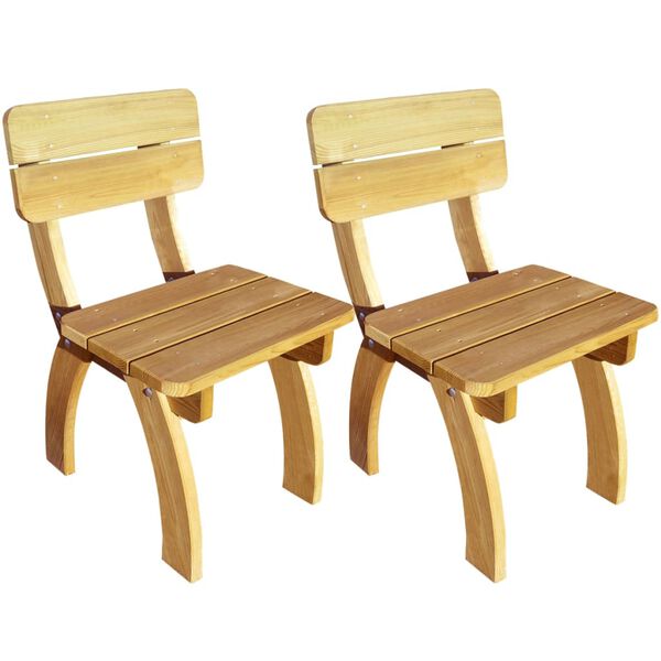 vidaXL Garden Chairs 2 pcs Impregnated Pinewood