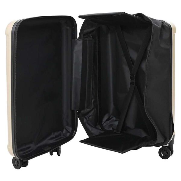 vidaXL Suitcase Folding Champagne 34 x 23 x 55.5 cm ABS Plastic