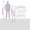 vidaXL Fence Gate with Spear Top Black 103x125 cm Powder-coated Steel