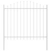 vidaXL Garden Fence 2 pcs White 170 x 190 cm Powder-Coated Steel