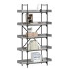 vidaXL Bookcase 5-Tier Grey Sonoma 100x33x180.5 cm Engineered Wood