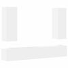 vidaXL 5 Piece TV Cabinet Set White Engineered Wood