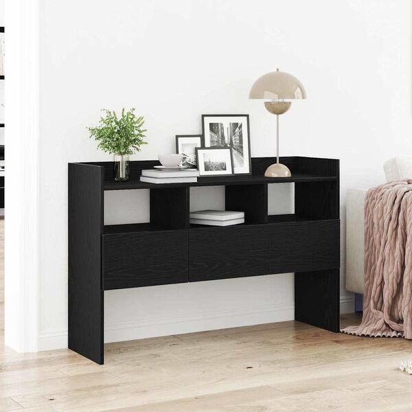 vidaXL Sideboard Black Oak 105 x 30 x 70 cm Engineered Wood