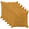 vidaXL Cushion Cover 6 pcs HOUTEN Yellow 70 x 70 cm Microfiber Fleece