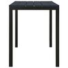 vidaXL 3 Piece Garden Dining Set Steel and WPC Black