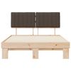vidaXL Bed Frame with Upholstered Headboard Taupe 135 x 190 cm