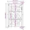 vidaXL Garden Gate 100x125 cm Corten Steel Bamboo Design