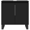 vidaXL 3 Piece Bathroom Cabinet Set Black Engineered Wood