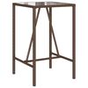 vidaXL Outdoor Bar Table Brown 70x70x110 cm Poly Rattan