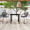 vidaXL 3 Piece Garden Dining Set Black