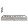 vidaXL Storage Bed with Drawer Grey Sonoma 90 x 200 cm Engineered Wood