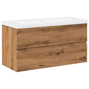 vidaXL Sink Cabinet with Built-in Basin Artisan Oak