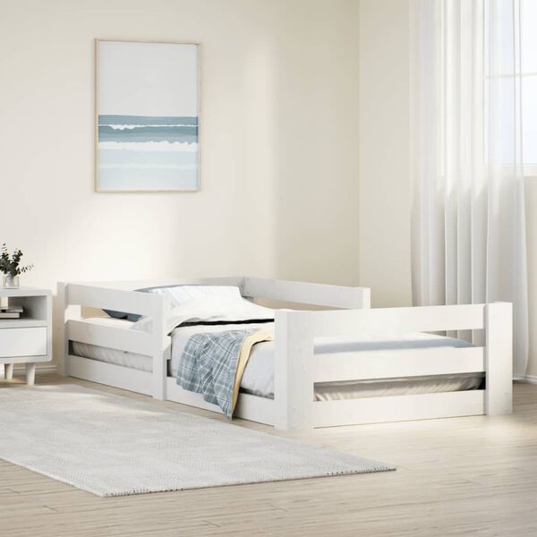 vidaXL Bed Frame without Mattress White 80x160 cm Solid Wood Pine