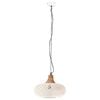 vidaXL Industrial Hanging Lamp White Iron & Solid Wood 40 cm E27