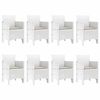 vidaXL Garden Dining Set 9 pcs Light Grey Polypropylene