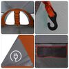 vidaXL Tunnel Tent with Roof Grey and Orange 710 x 460 x 245 cm