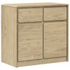 vidaXL Sideboard SAUDA Oak 80x43x75.5 cm Solid Wood Pine
