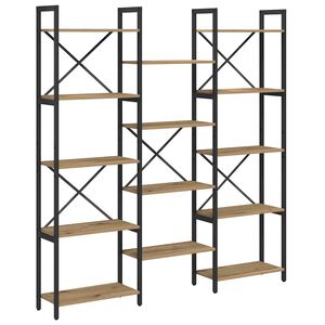 vidaXL Bookshelf Artisan Oak 156 x 25 x 167 cm Engineered Wood