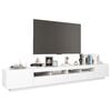 vidaXL TV Cabinet with LED Lights White 260x35x40 cm