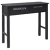 vidaXL Console Table Black 90x30x77 cm Wood