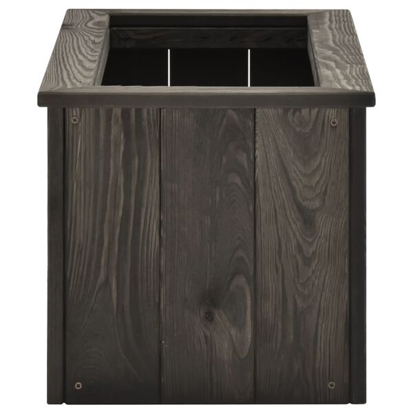 vidaXL Raised Bed Dark Grey 74x32x30 cm Solid Pinewood