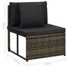 vidaXL 8 Piece Garden Lounge Set with Cushions Poly Rattan Grey