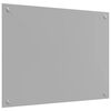 vidaXL Kitchen Backsplash Light Grey 80 x 60 cm Tempered Glass