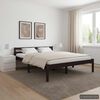 vidaXL Bed Frame without Mattress Dark Brown Solid Pine Wood 120x200 cm