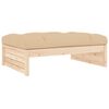 vidaXL Garden Footstool | Beige | Solid pine wood | Large | Modular