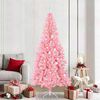 vidaXL Christmas Tree with 300 LEDs with Stand Pink 210 cm PVC