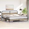 vidaXL Metal Bed Frame without Mattress Smoked Oak 200x200 cm