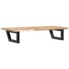 vidaXL Basin Shelf Wall Mounted Steel and Solid Wood Acacia