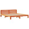 vidaXL Bookcase Bed without Mattress Wax Brown 180x200 cm Super King Solid Wood Pine