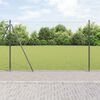 vidaXL Fence Post Grey 10 x 1.5 m (25 mm mesh) Steel and PVC