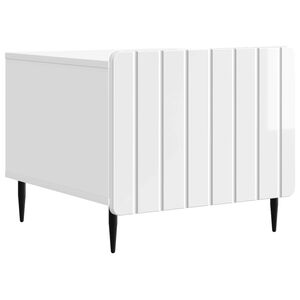 vidaXL Coffee Table High Gloss White 49 x 50 x 42 cm Engineered Wood