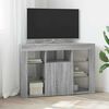 vidaXL Corner LED TV Cabinet Grey Sonoma 100x40x68cm Engineered Wood