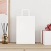 vidaXL Paper Bags 50 pcs with Handles White 21x11x31 cm
