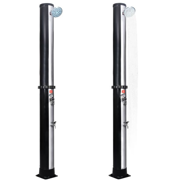 vidaXL Outdoor Solar Shower with Shower Head and Faucet 40 L
