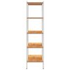 vidaXL 5-Tier Shelving Unit White and Oak 80x40x163 cm