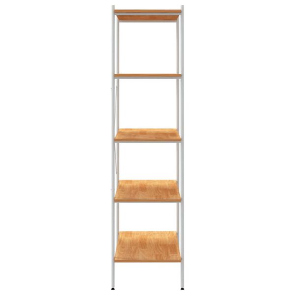 vidaXL 5-Tier Shelving Unit White and Oak 80x40x163 cm