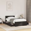 vidaXL Bed Frame with Headboard without Mattress Black 100x200 cm