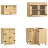 vidaXL Cabinet with Shelf with Storage 8 pcs Honey Solid Pine Wood