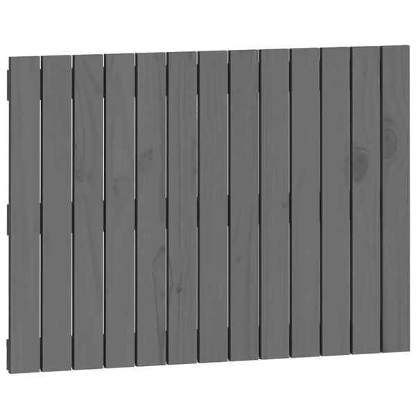 vidaXL Wall Headboard Grey 82.5x3x60 cm Solid Wood Pine