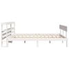 vidaXL Bed Frame without Mattress White 150x200 cm King Size Solid Wood Pine