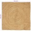 vidaXL Area Rugs Square Brown 160 x 160 cm Jute