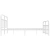 vidaXL Metal Bed Frame without Mattress with Footboard White 160x200cm
